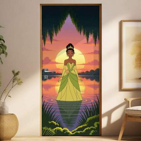 Adesivo de Porta A Princesa e o Sapo