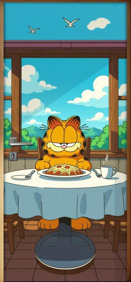 Adesivo de Porta Garfield