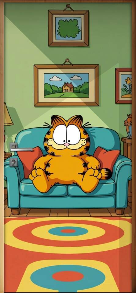 Adesivo de Porta Garfield