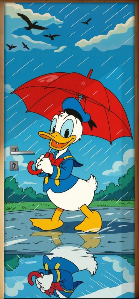 Adesivo de Porta Pato Donald