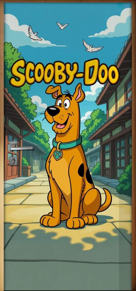 Adesivo de Porta Scooby-Doo