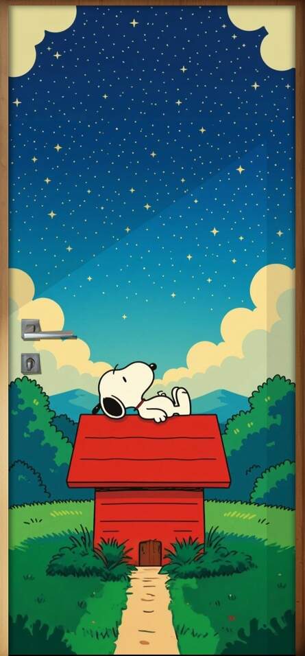 Adesivo de Porta Snoopy