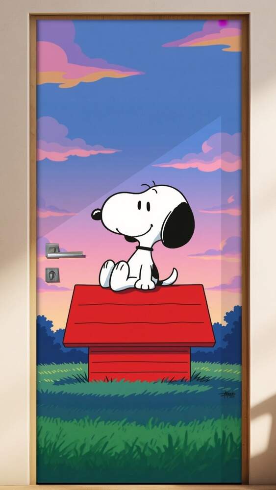 Adesivo de Porta Snoopy