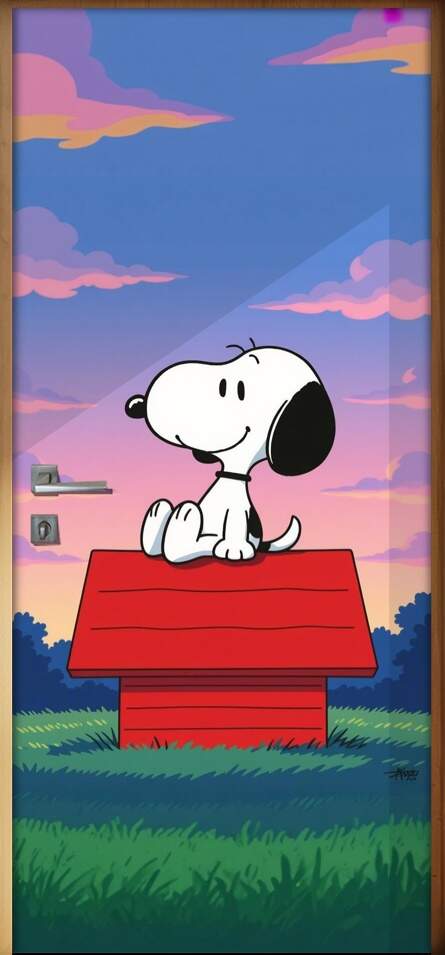Adesivo de Porta Snoopy