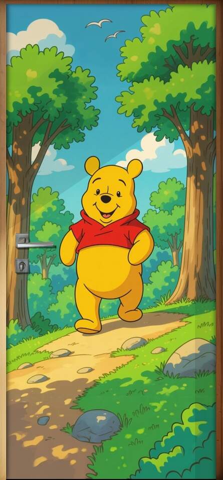 Adesivo de Porta Ursinho pooh