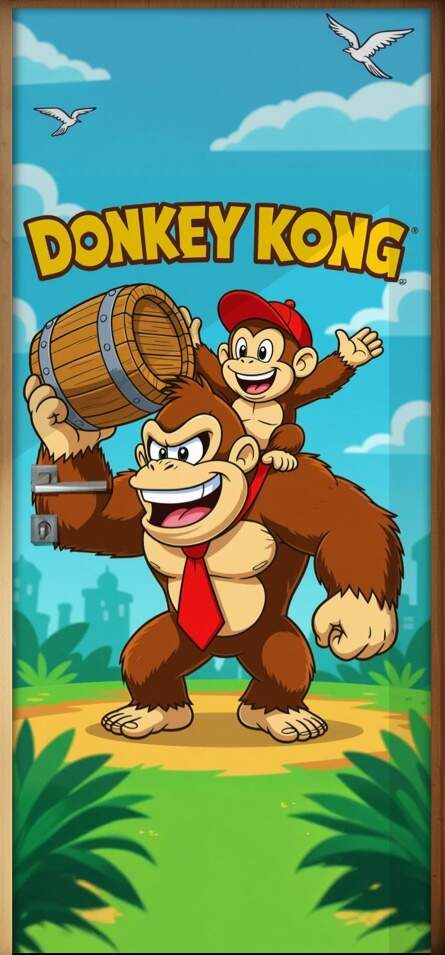 Adesivo de Porta Donkey Kong