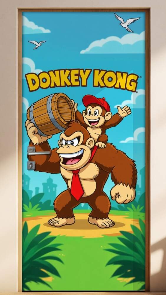 Adesivo de Porta Donkey Kong