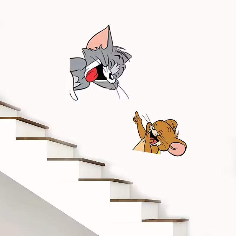 Adesivo de Parede Infantil Tom e Jerry Colorido