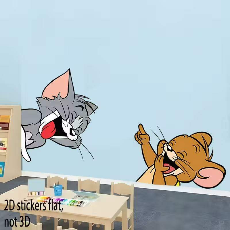 Adesivo de Parede Infantil Tom e Jerry Colorido