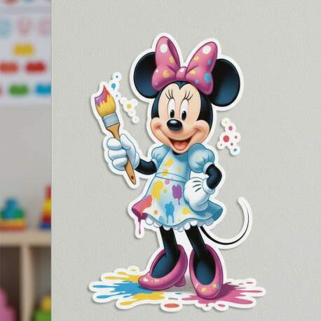Adesivo de Parede Minnie Arte Divertida