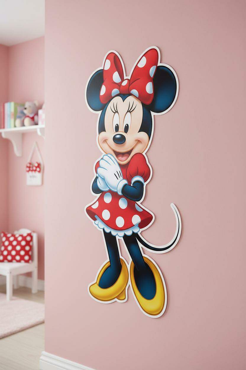 Adesivo de Parede Minnie Vermelha Encantadora