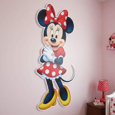 Adesivo de Parede Minnie Vermelha Encantadora