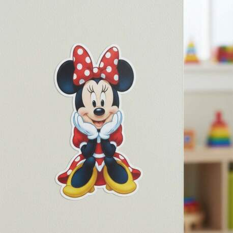 Adesivo de Parede Infantil Minnie Mouse Vermelha