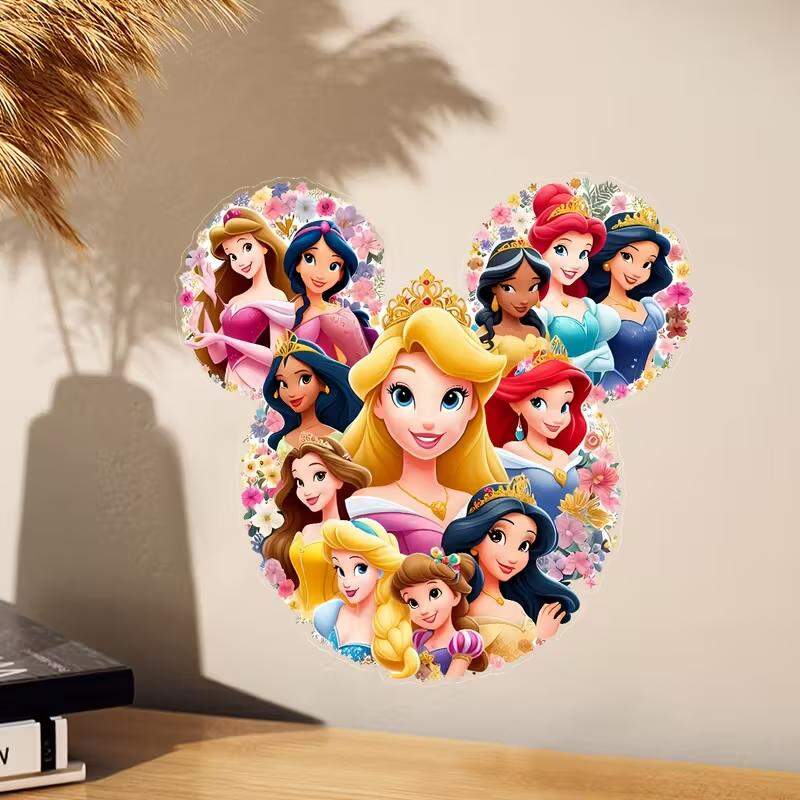 Adesivo de Parede Princesas Disney Aventura Floral