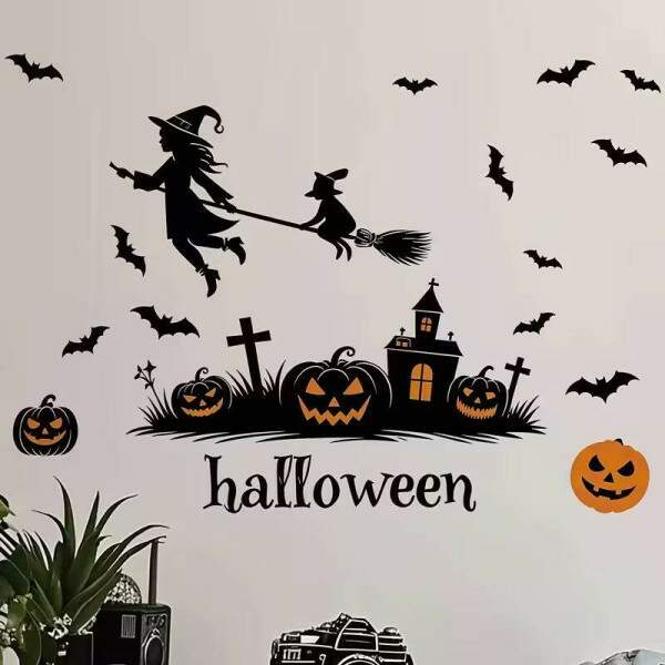 Adesivo de Parede Bruxa do Halloween
