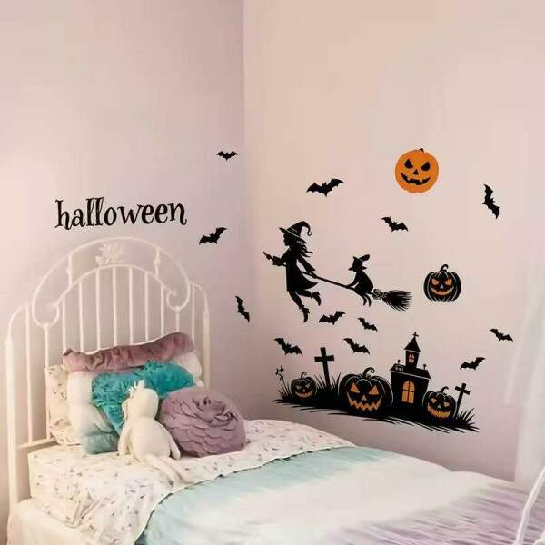 Adesivo de Parede Bruxa do Halloween
