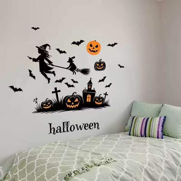 Adesivo de Parede Bruxa do Halloween