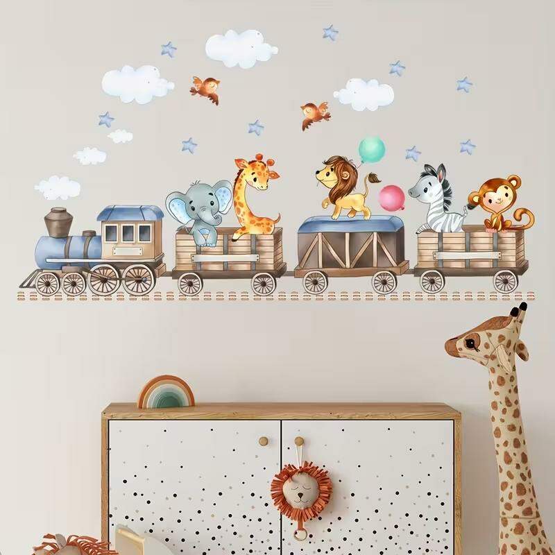 Adesivo de Parede Trem Aventura Animal