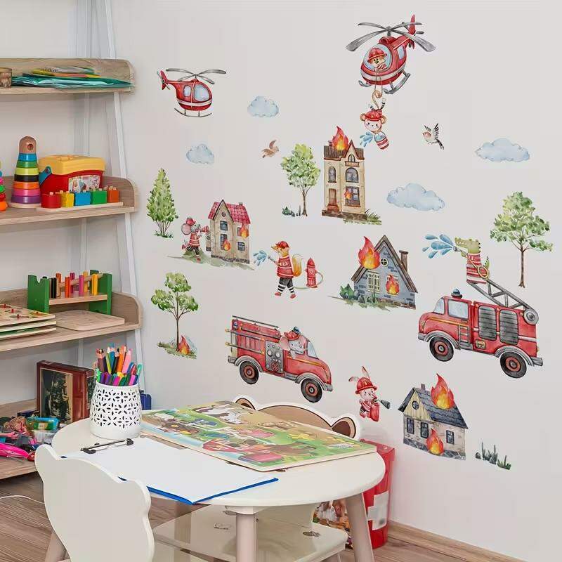 Adesivo de Parede Aventura dos Bombeiros