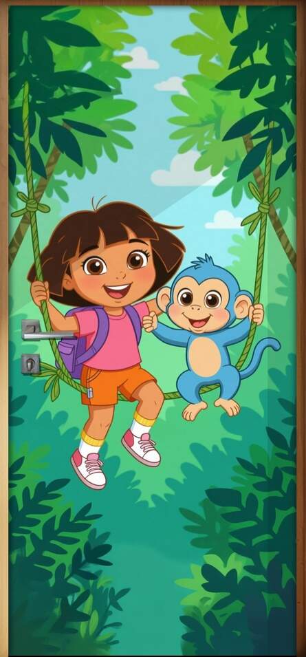 Adesivo de Porta Dora Aventureira