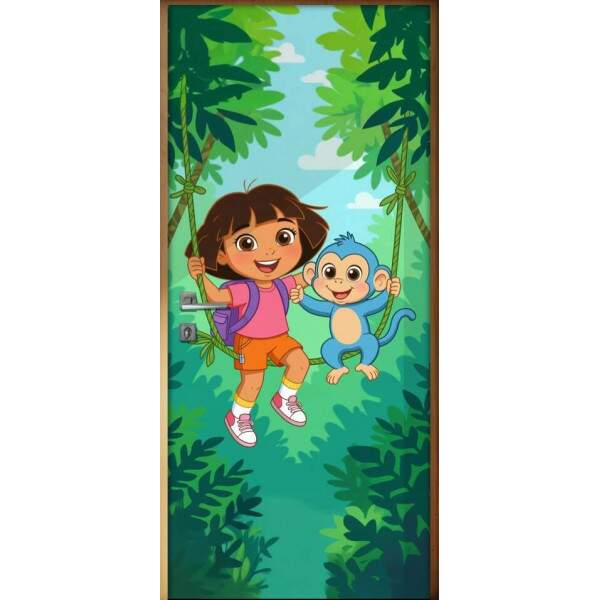 Adesivo de Porta Dora Aventureira - Fran Adesivos de Parede