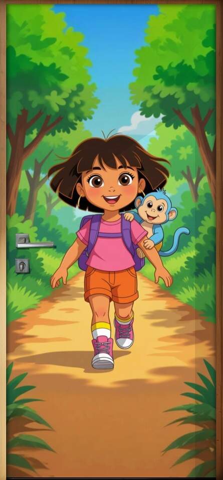 Adesivo de Porta Dora Aventureira