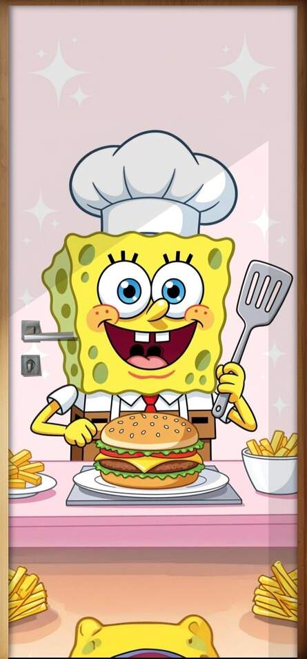 Adesivo de Porta Bob Esponja
