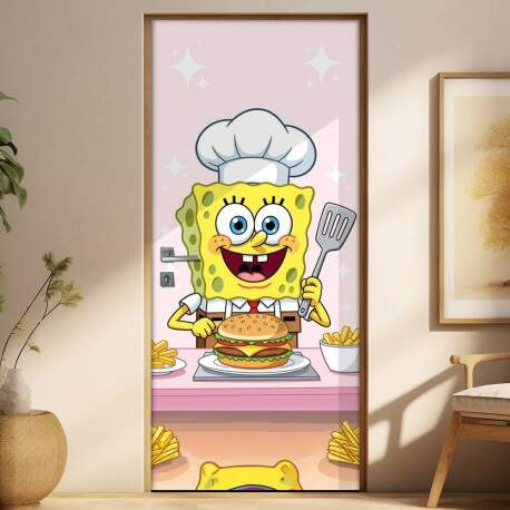 Adesivo de Porta Bob Esponja