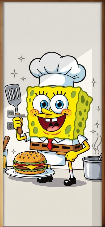 Adesivo de Porta Bob Esponja