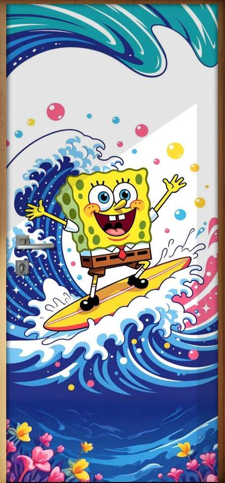 Adesivo de Porta Bob Esponja