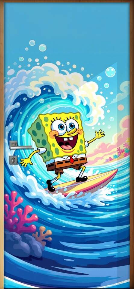 Adesivo de Porta Bob Esponja
