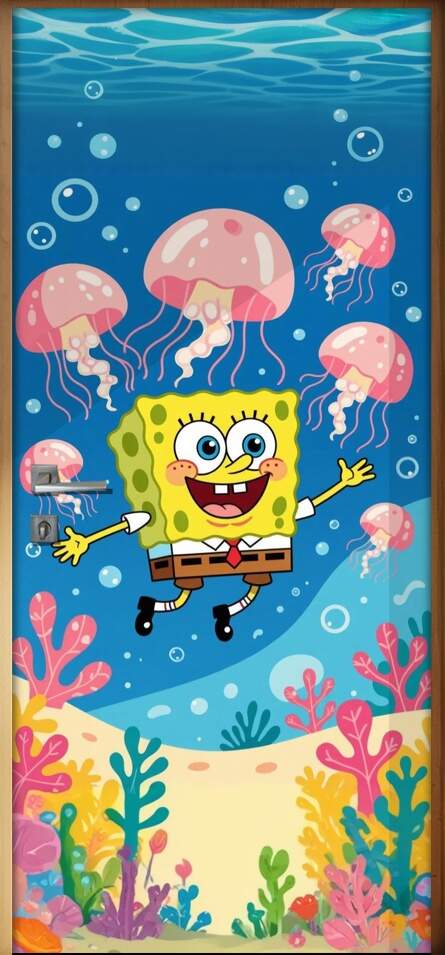 Adesivo de Porta Bob Esponja