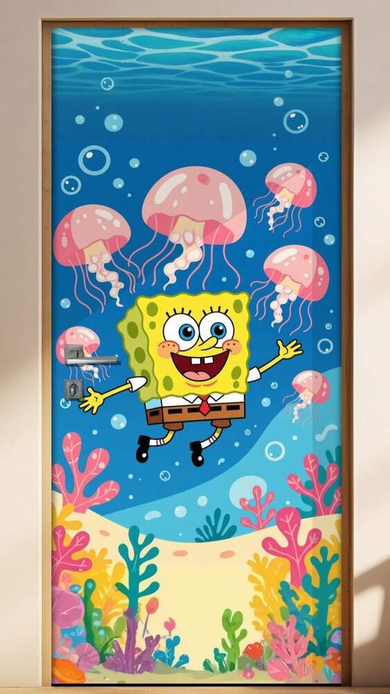 Adesivo de Porta Bob Esponja