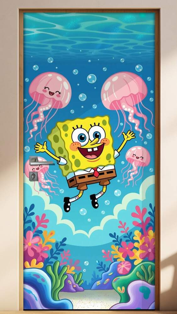 Adesivo de Porta Bob Esponja