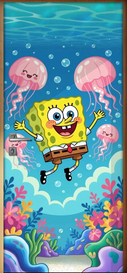 Adesivo de Porta Bob Esponja