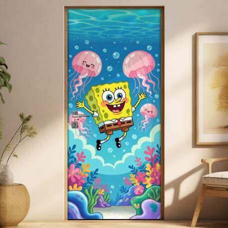 Adesivo de Porta Bob Esponja