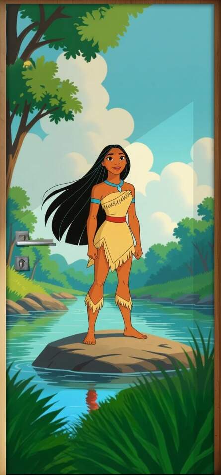 Adesivo de Porta Pocahontas