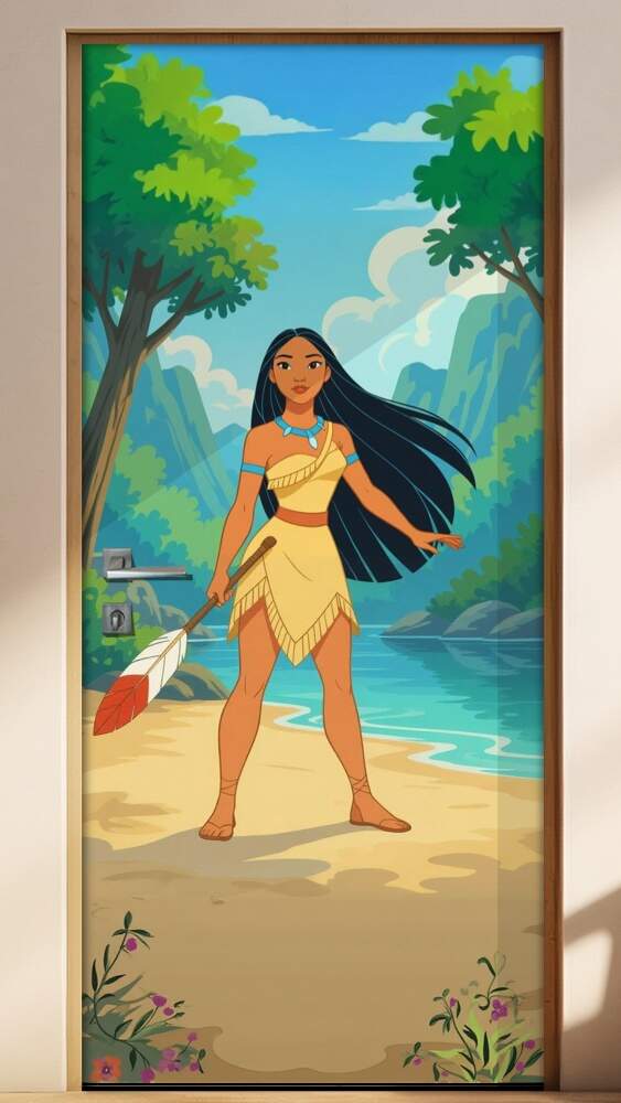 Adesivo de Porta Pocahontas