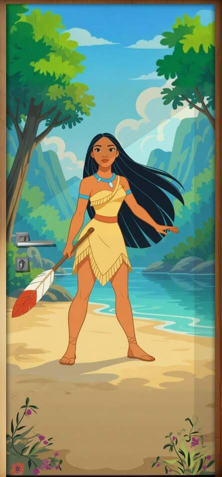 Adesivo de Porta Pocahontas