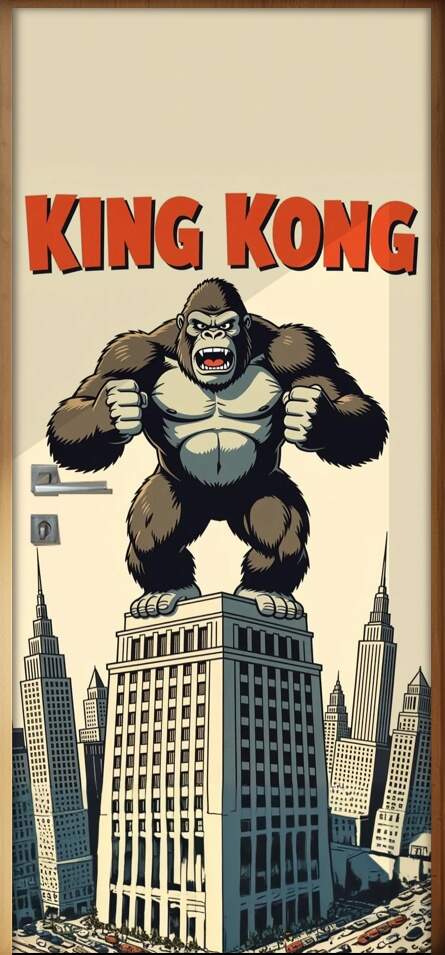 Adesivo de Porta King Kong