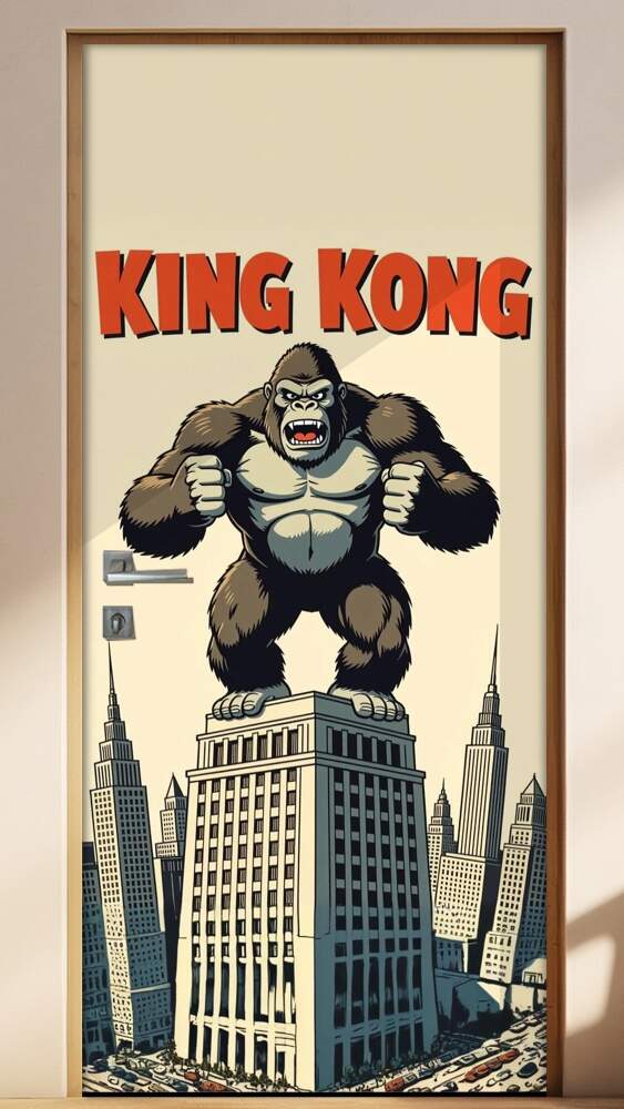 Adesivo de Porta King Kong