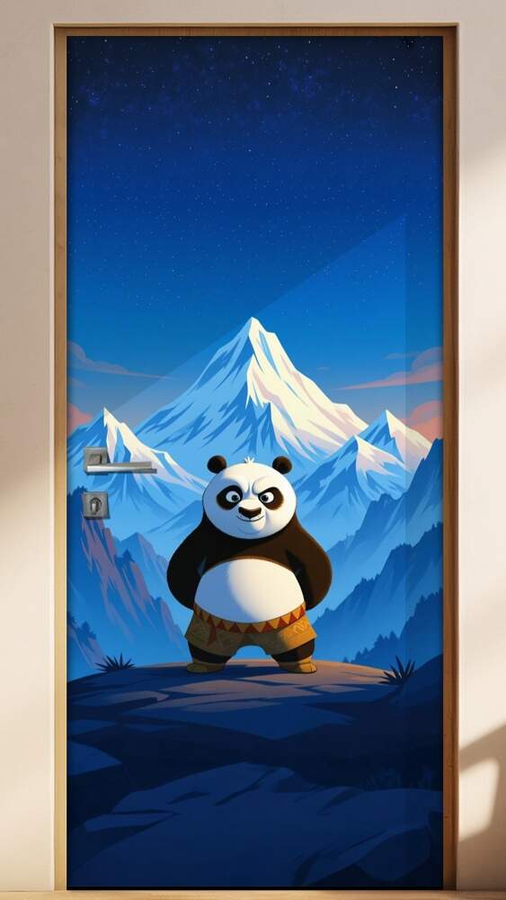 Adesivo de Porta Kung Fu Panda