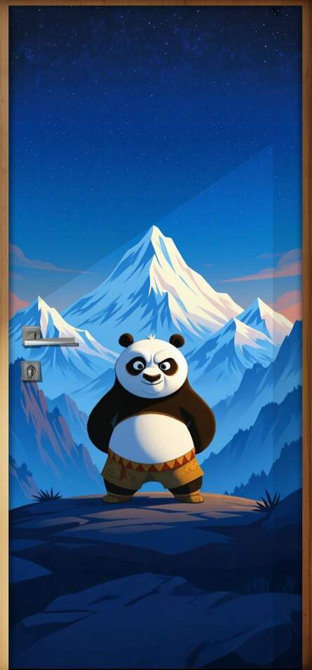 Adesivo de Porta Kung Fu Panda