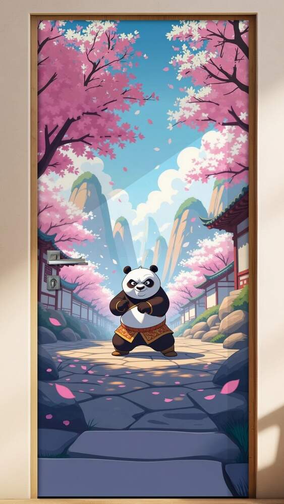 Adesivo de Porta Kung Fu Panda