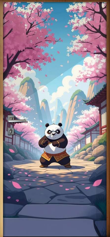 Adesivo de Porta Kung Fu Panda