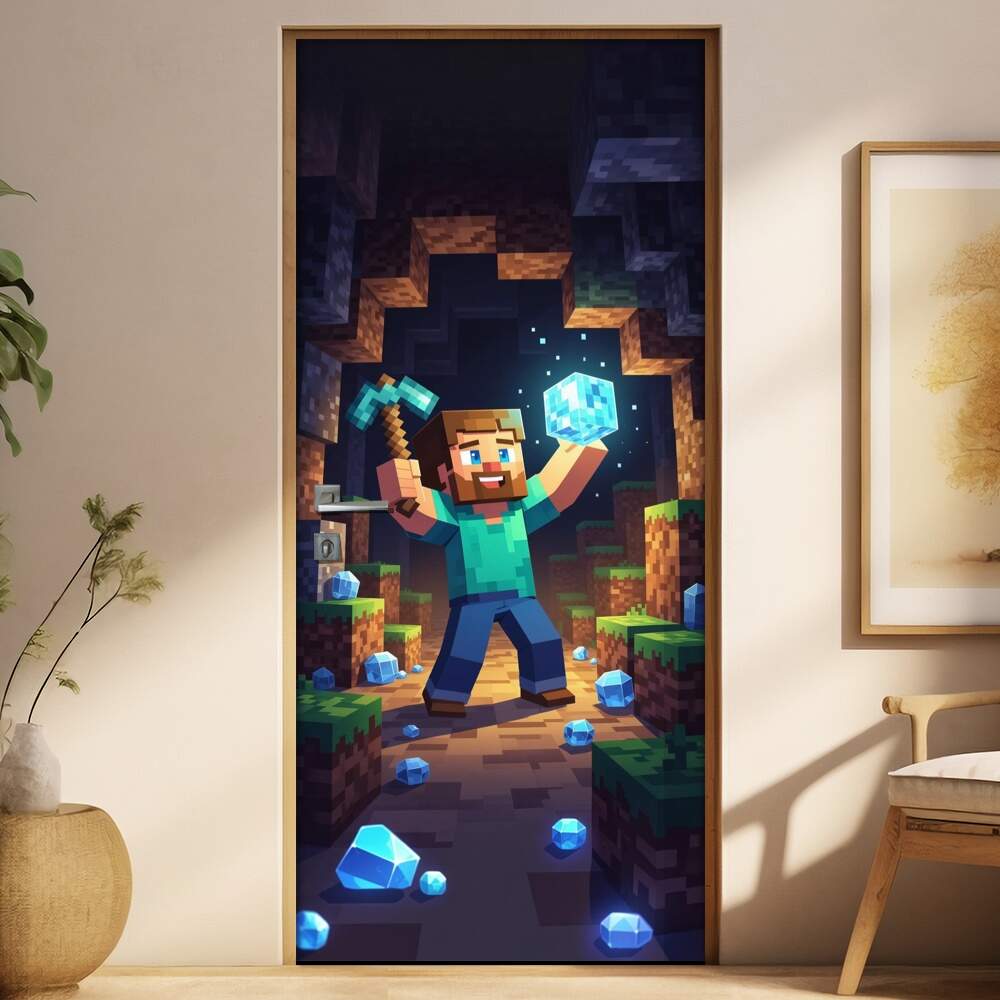 Adesivo de Porta Minecraft