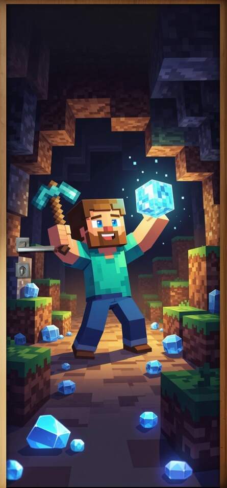 Adesivo de Porta Minecraft