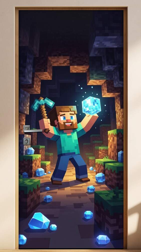 Adesivo de Porta Minecraft