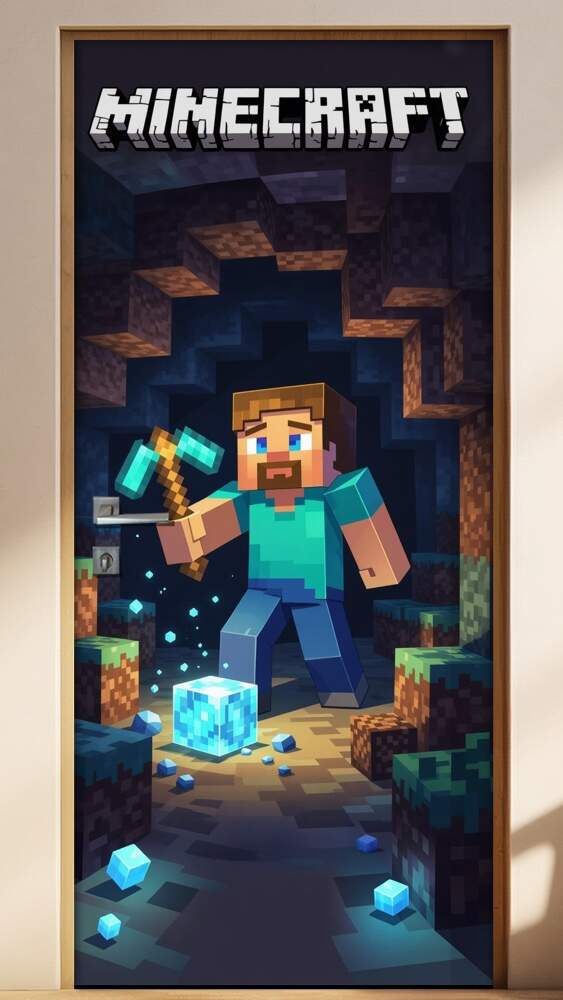 Adesivo de Porta Minecraft