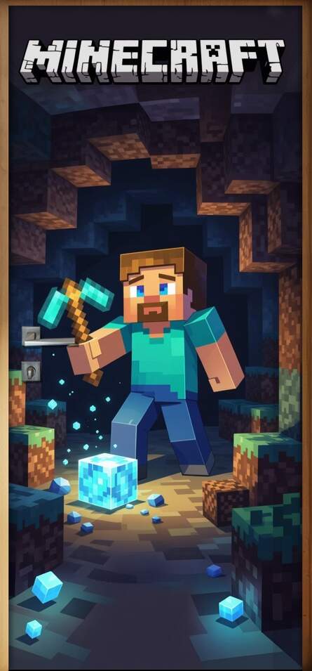 Adesivo de Porta Minecraft
